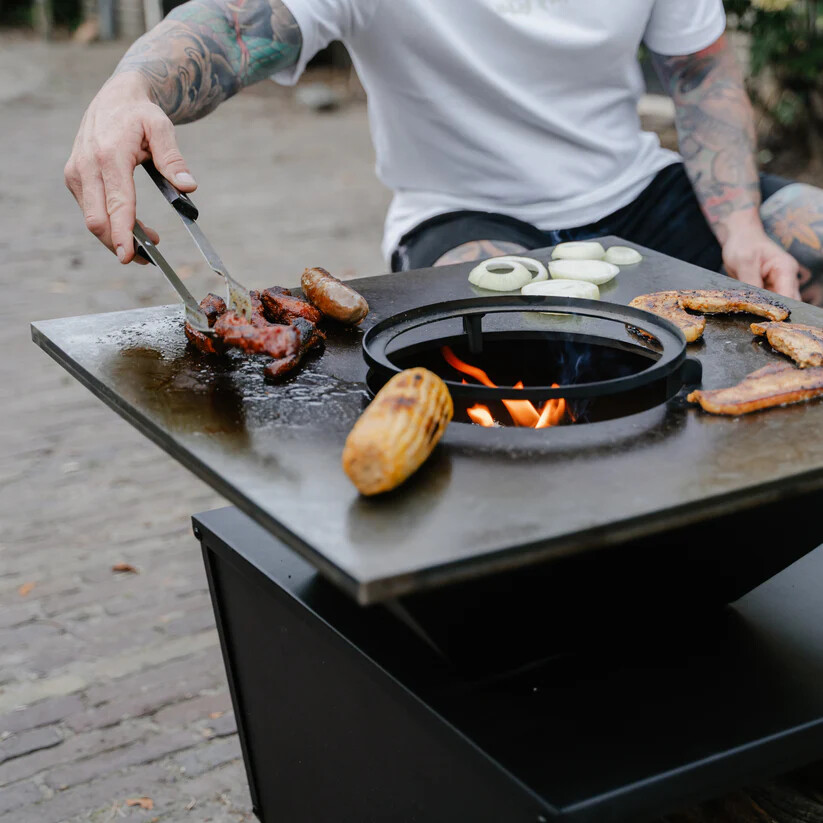 BBQ Plancha Grill Compañía - met hoes en houtopslag 60Ø